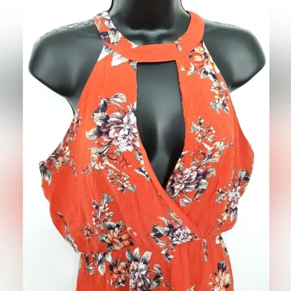 One Clothing orange floral romper - Picture 3 of 5